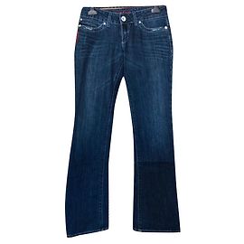 Calças Jeans Bootcut Guess Azul Marinho Algodão Azul marinho