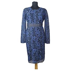 Vestido de encaje Sportmax Code azul de algodón Azul