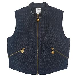 Moschino Weste Jacke Schwarz Schwarz
