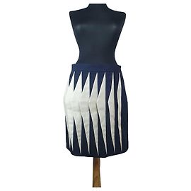 Autre Marque Falda de lana Claudia Gamba x Muuse Copenhagen azul marino blanco Blanco Azul marino
