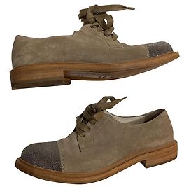 Bottines Brunello Cucinelli en daim de cerf beige Beige