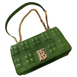Burberry-Small Quilted Lambskin Lola Bag-Green