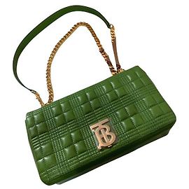 Burberry Bolsa pequena de pele de carneiro acolchoada Lola Verde
