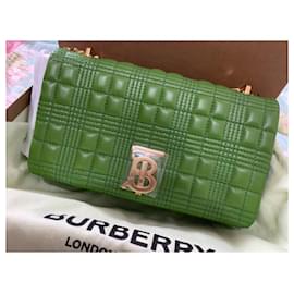 Burberry-Small Quilted Lambskin Lola Bag-Green