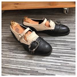 Gucci-Gucci Queercore Derby Shoes-Black,Multiple colors,Beige,Cream,Eggshell,Silver hardware