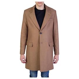 Autre Marque Classic two-button coat AMI Paris Brown Taupe Cognac Hazelnut Light brown Caramel