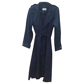 Herno-Trench-coat en coton bleu Herno-Bleu foncé