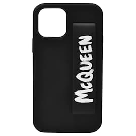 Alexander Mcqueen-iPhone Pro 12 Black Cover-Black