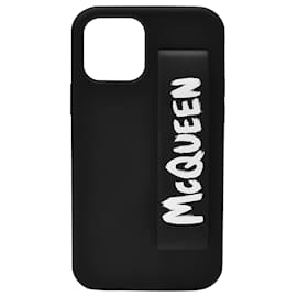 Alexander Mcqueen-iPhone Pro 12 Black Cover-Black