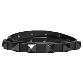Valentino Garavani H. 18 Cinto em couro preto Preto