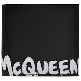 Alexander Mcqueen-8Cc Billfold in Black Leather-Black