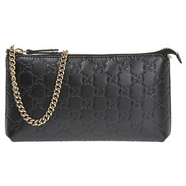 Pochette en cuir Gucci Noir