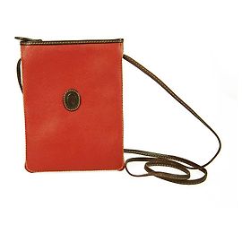 Trussardi Borsa a Tracolla Piccola a Tracolla Messenger in Pelle Rossa Marrone Rosso
