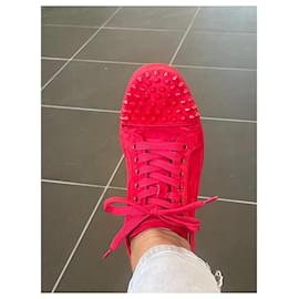 Christian Louboutin-Red louboutin sneakers-Red