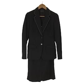 Fendi-[Used] FENDI Suit Tailored Brown Skirt Setup-Brown