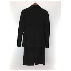 Fendi-[Used] FENDI Suit Tailored Brown Skirt Setup-Brown