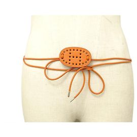 Hermès NEUF CEINTURE HERMES LACET BOUCLE H PERFORE EVELYNE CUIR ORANGE LEATHER BELT Orange
