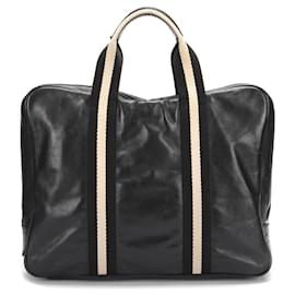 Bally-Bally Leather Business Bag in black calf leather leather-Black
