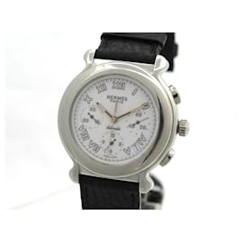 Hermès-HERMES KEPLER KP WATCH1.910 AUTOMATIC CHRONOGRAPH 39 MM STEEL WATCH-Silvery