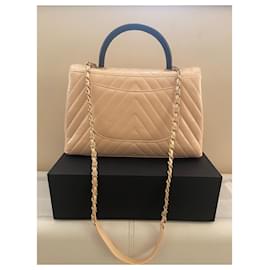 Chanel-Chanel coco handle bag-Beige