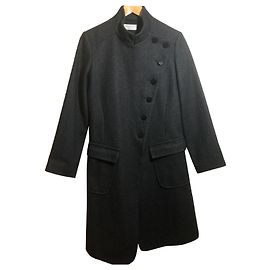 Paul & Joe Herringbone asymmetric coat Grey Dark grey
