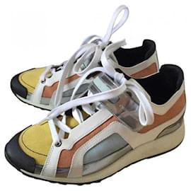 Pierre Hardy-Multicoloured trainers with silver accent-Silvery,Multiple colors