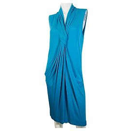 Diane Von Furstenberg Vestido Baker vintage DvF Turquesa
