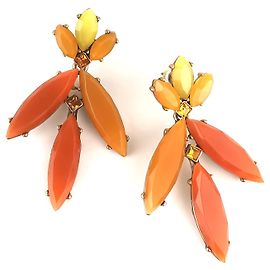 Oscar de la Renta Earrings Orange