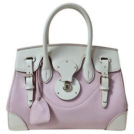 Ralph Lauren Ralph Lauren off white / blush rosa couro ricky bolsa com alça superior Multicor