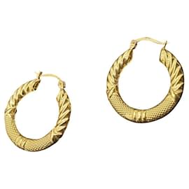 inconnue-Hoop earrings in yellow gold 18K weight 3.65 grs-Golden