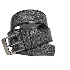Autre Marque-Black stingray belt-Black