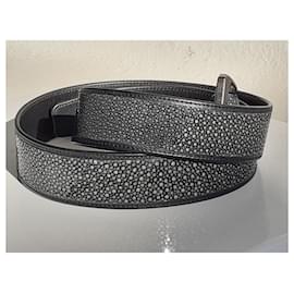 Autre Marque-Black stingray belt-Black