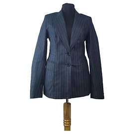 Patrizia Pepe Striped Blazer Blue Blue