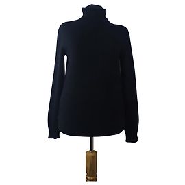 Autre Marque Pull polo en cachemire noir Chillytime by Madeleine Noir