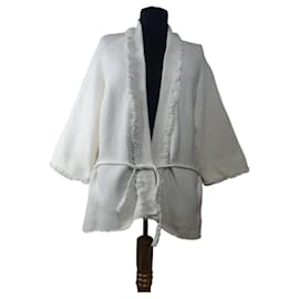 Filippa K Strickjacke Weiß Baumwolle Größe L Weiß