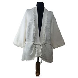 Cardigan Filippa K Blanc en Coton Taille L Blanc