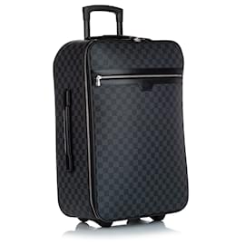 Louis Vuitton-Louis Vuitton Black Damier Graphite Pegase 55-Black,Grey