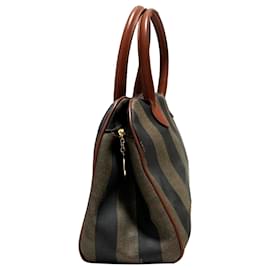 Fendi-Cartable Fendi Brown Pequin-Marron,Noir