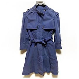 Fendi-[Used] FENDI Long Sleeve Coat-Navy blue