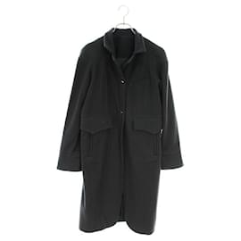 Fendi-[Used] FENDI Grey Hook Button Coat-Dark grey
