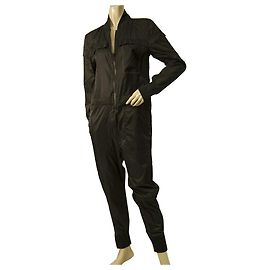 Tuta intera casual in poliammide nera con cerniera frontale a manica lunga Nike taglia XS Nero