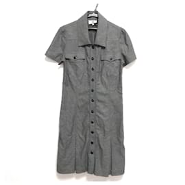 Fendi-[Occasion] FENDI One Piece Col Ouvert / Manches Courtes / Longueur Genou Gris-Gris