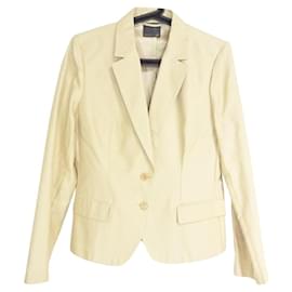 Fendi-[Used] FENDI Beige Coat with Shoulder Pads-Beige