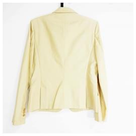 Fendi-[Used] FENDI Beige Coat with Shoulder Pads-Beige