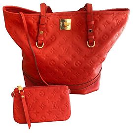 Louis Vuitton City Car PM Empreinte Leather Handbag Orange Orange