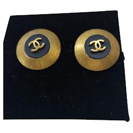 Chanel-Chanel pendientes de clip-Dorado