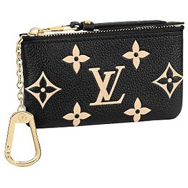 Louis Vuitton Monogram Empreinte Leather Keypouch Black Black