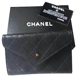 Chanel-bolsa de moedas-Preto