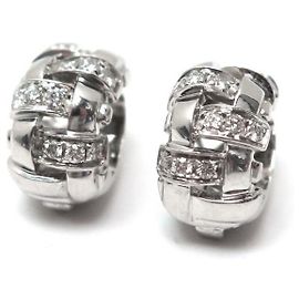 ORECCHINI TIFFANY & CO VANNERIE BASKET WEAVE ORO BIANCO E DIAMANTI Argento