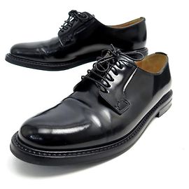 NEUE CHURCH'S DERBY SHANNON SCHUHE 3b 37 SCHWARZES LACKLEDER + SCHUHBOX Schwarz